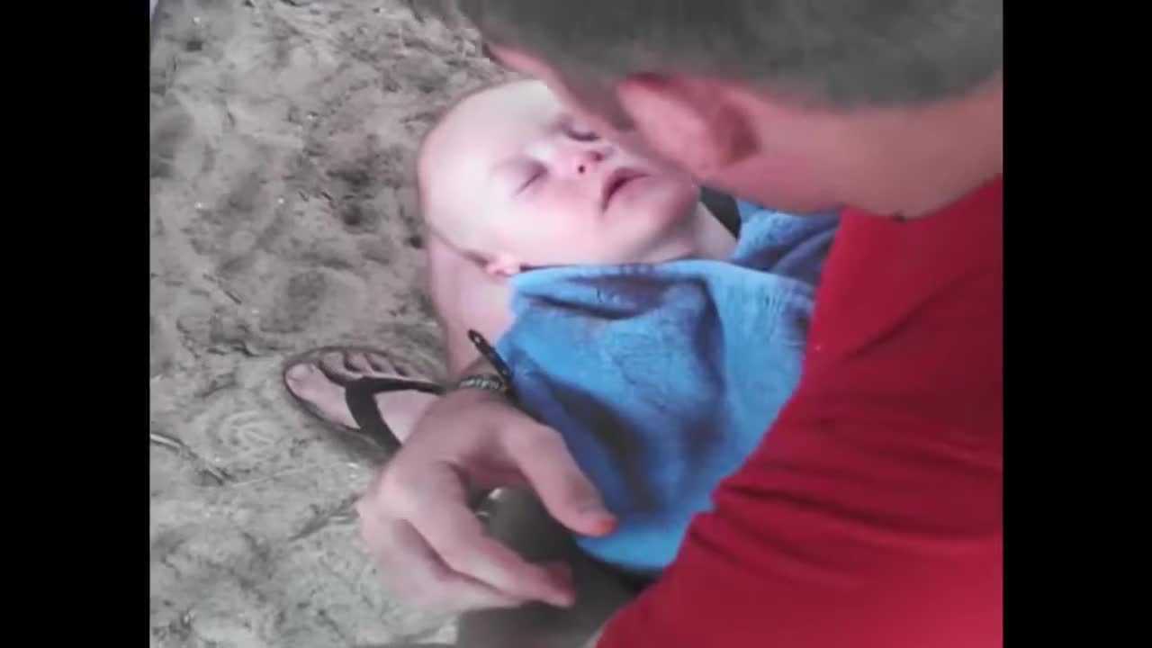 Baby opens mouth while sleeping