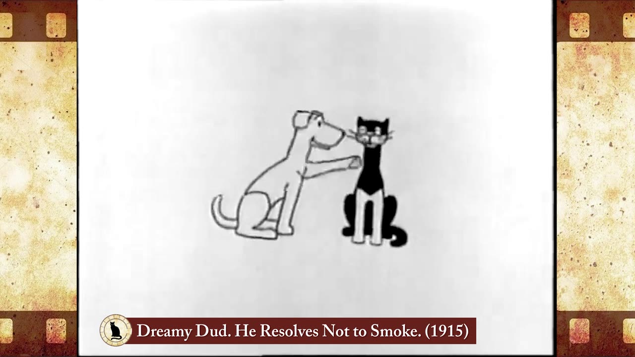 Dreamy Dud. He Resolves Not to Smoke. (1915) 🐱 Cat Movies 🎥🐈