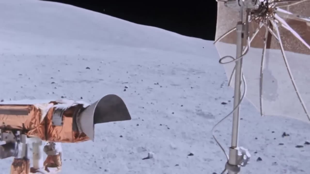 4k lunar rover vehicle on moon