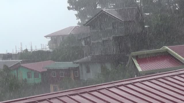 raining outside