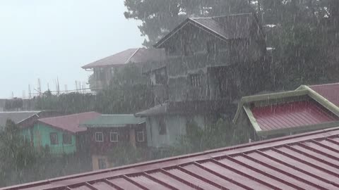 raining outside