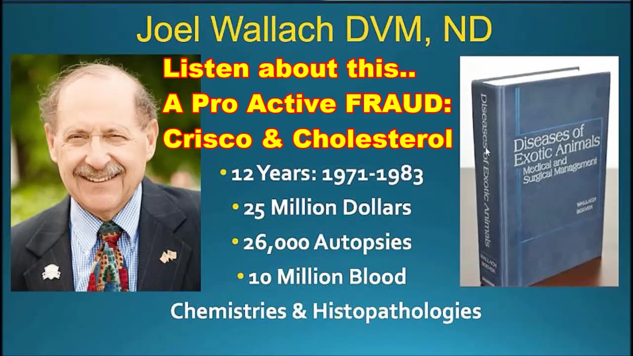 A PRO ACTIVE FRAUD Expose by Dr Wallach - Shortening Cholesterol Butter Eggs