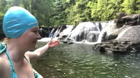 Browns falls swimming near Comox