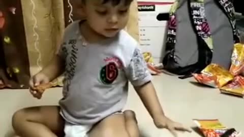 Child's reaction on song