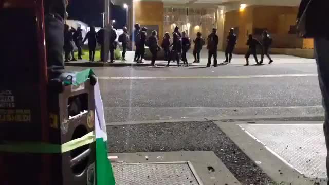 Antifa dances to Halloween music outside ICE Detention facility