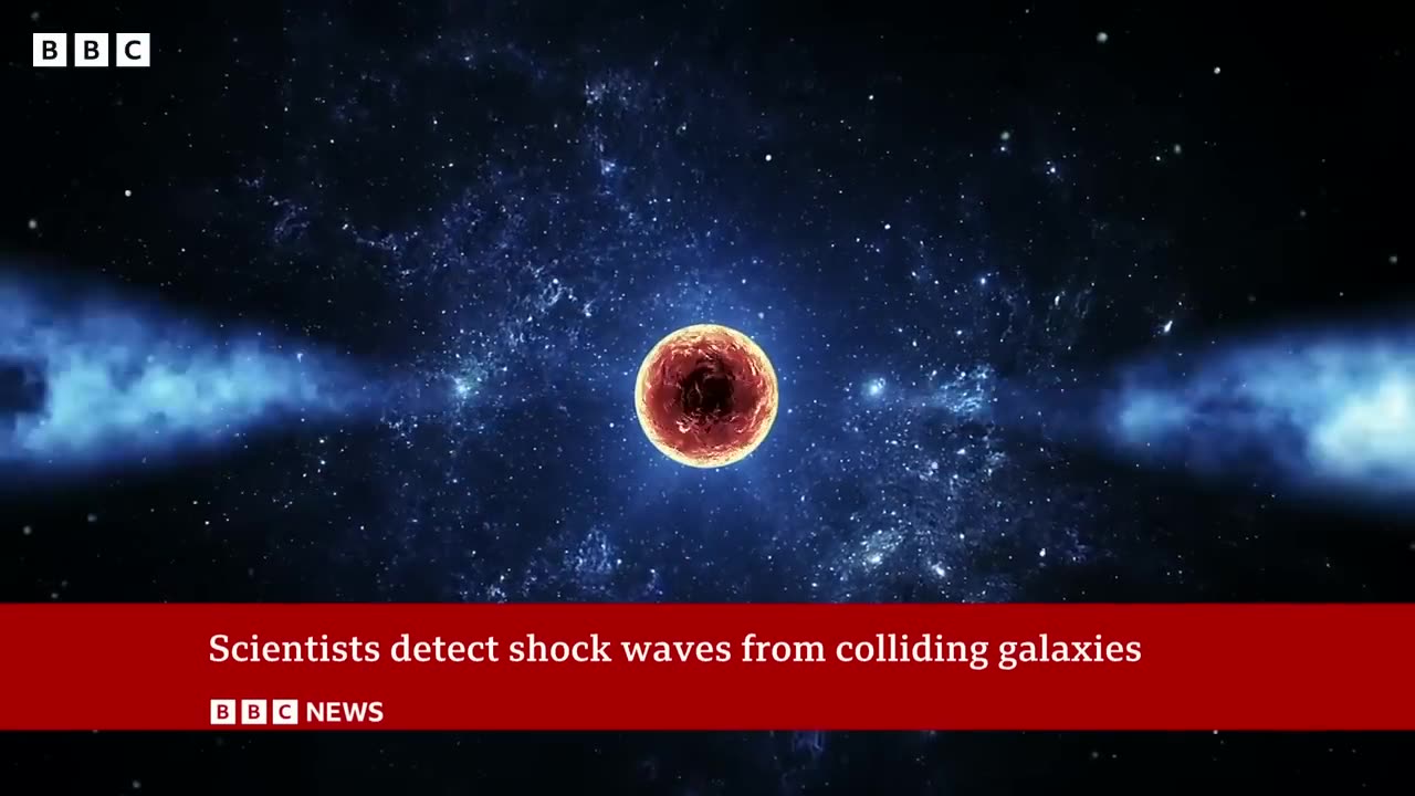 Scientists pick up shock waves from colliding galaxies