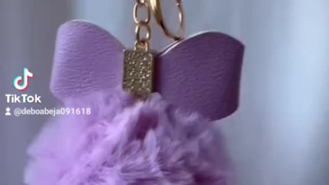 Pom charm keychain