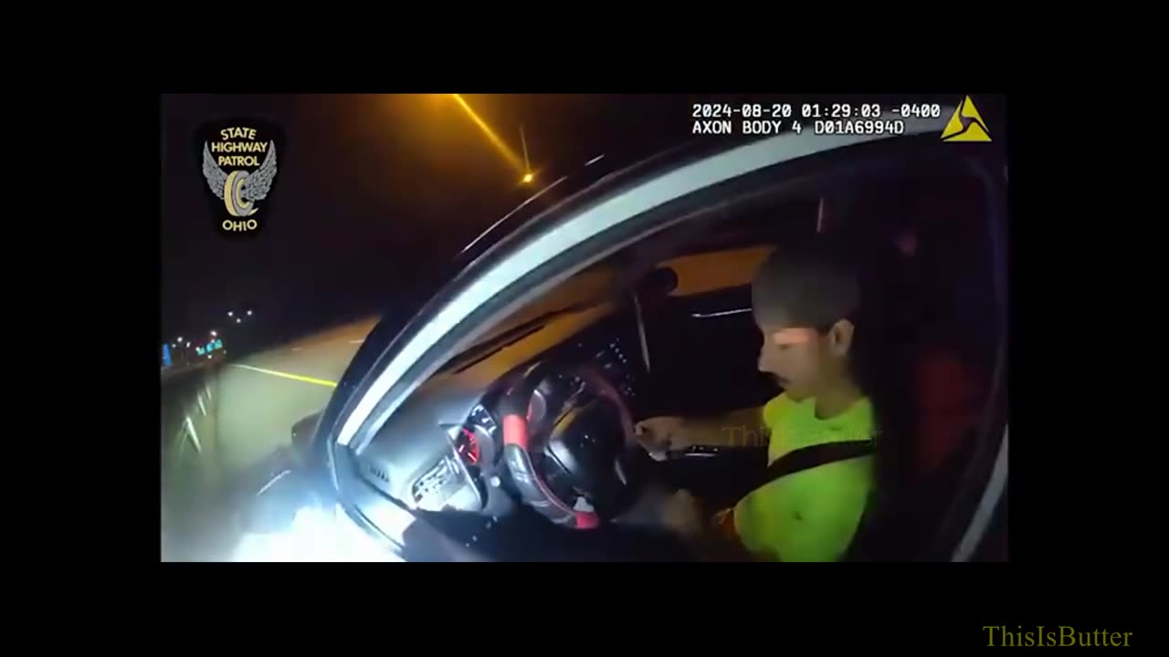 OSHP dash, body cam footage from a traffic stop of a driver doing 134 mph in a 65 mph zone