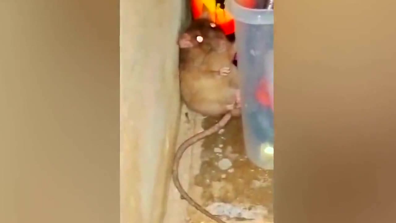 Mouse shakes in fear while hiding from a cat in Indonesia