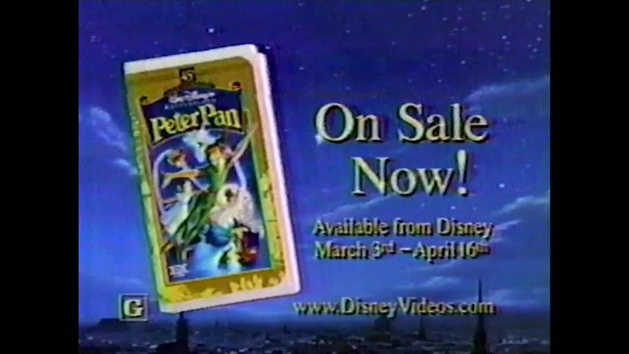 March 4, 1998 - Time is Running Out to Own Peter Pan on Home Video