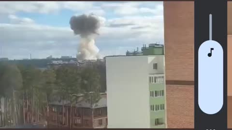 Giant explosion can be seen from someones apartment window
