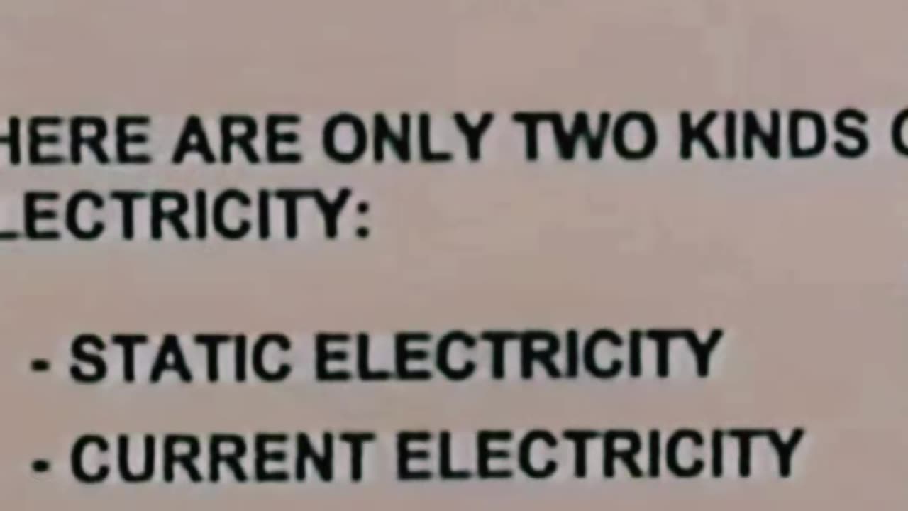 THERE ARE 2 TYPES OF ELECTRICITY.. POSITIVE AND NEGATIVE