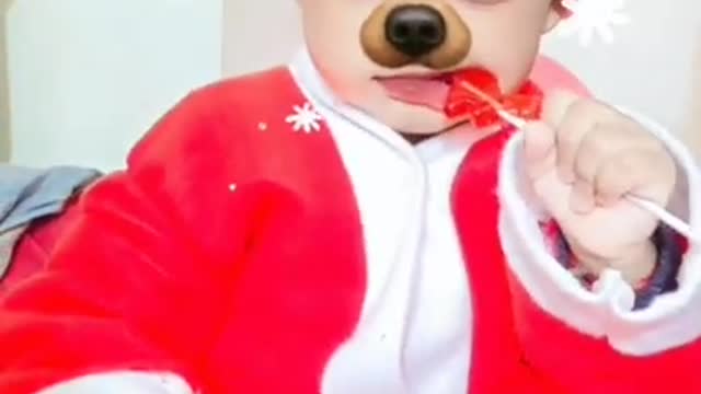 Cute baby celebrating Christmas day| cute baby speaking Jingle Bell