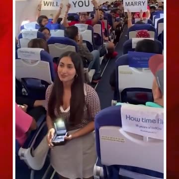 విమానం గాల్లో ఉండగా మ్యారేజ్ ప్రపోజల్! #proposalvideo #flight #indigoflight #viralshorts | FBTV NEWS