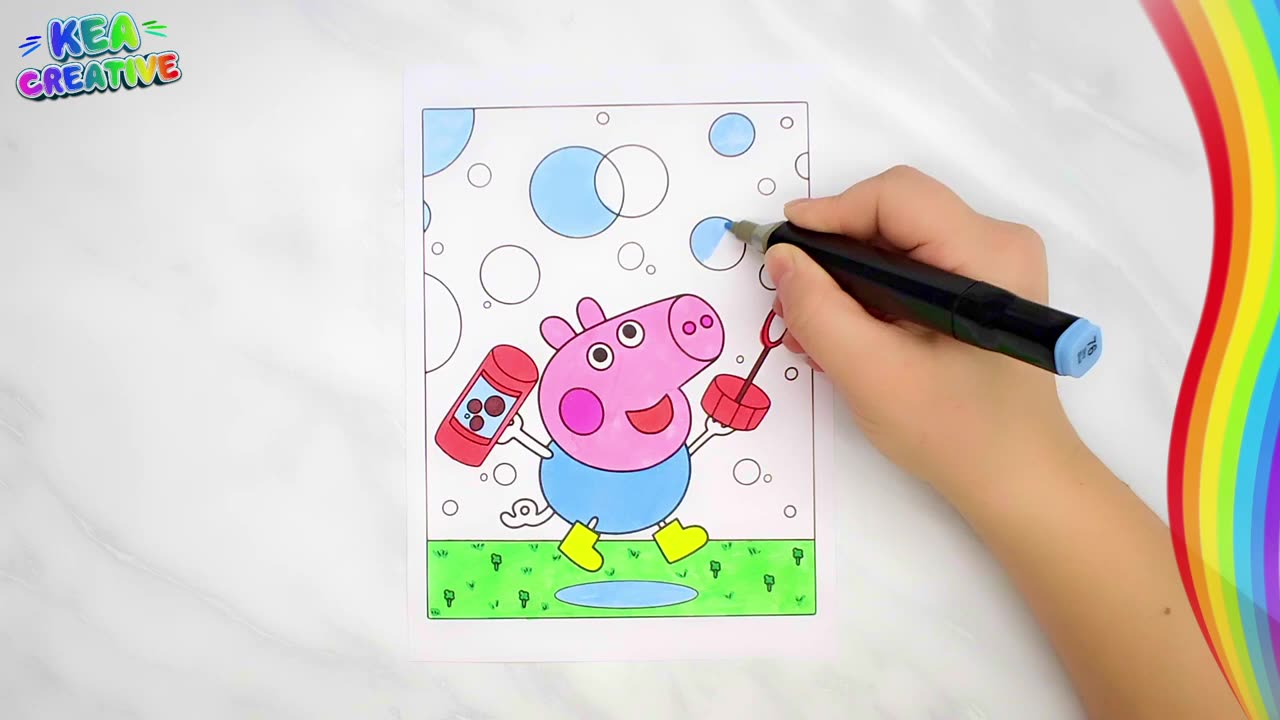 Peppa Pig - Goorge - How To Coloring - @KeaCreative2 - FREE images HD Download👇