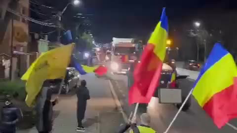 Protestul transportatorilor și al fermierilor la București (Global News România; 14.01.2024)4