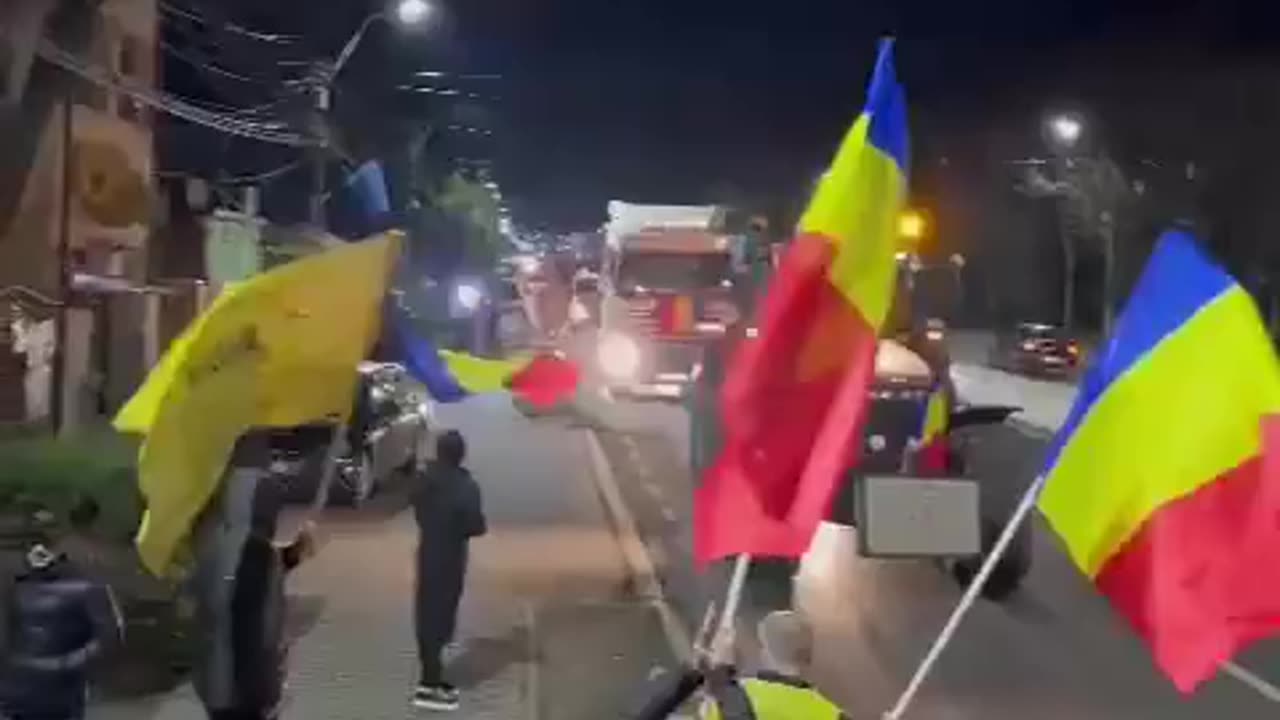 Protestul transportatorilor și al fermierilor la București (Global News România; 14.01.2024)4