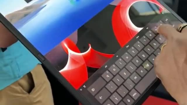 Laptop with folding screen