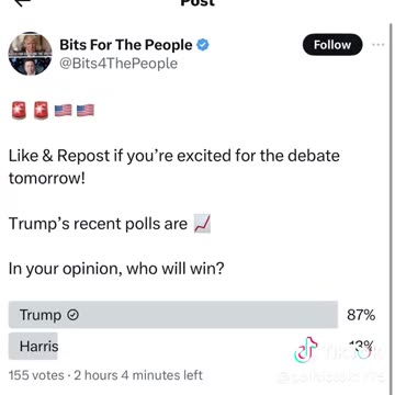 BREAKING: Debate Polls Show That Trump Beat Kamala…