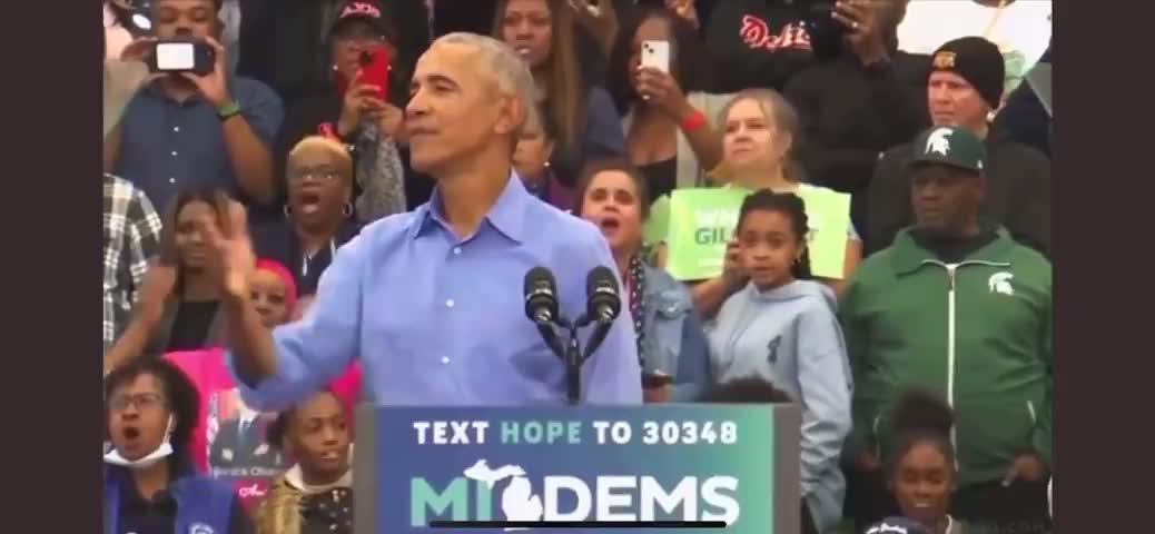 CROWD TURN ON OBAMA . CROWD CHANT FUCK JOE BIDEN