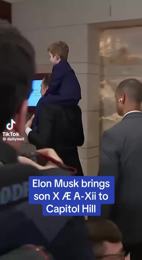 Elon brought his kid to Capital Hill 🤣 Awesome