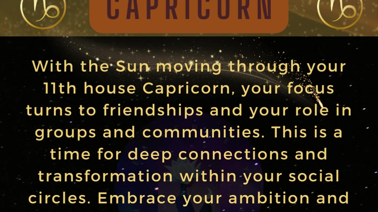 CAPRICORN - Ambition, Strengthening Connections & Networking