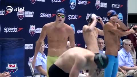 Canadian Swimmer Flips Off Dad Before Every Race