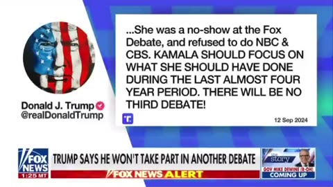 President Trump there will be no third debate