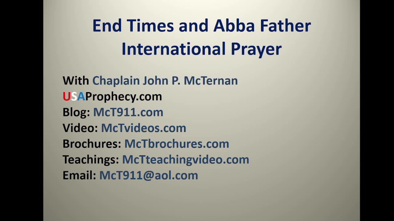 End Times and Abba Father Prayer