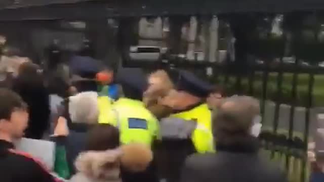 Ireland Parents run down the streets Protesting against masks mandates for Children Today