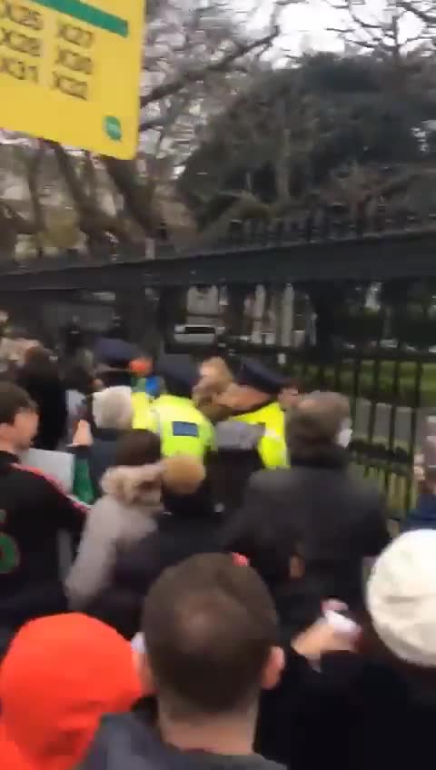 Ireland Parents run down the streets Protesting against masks mandates for Children Today