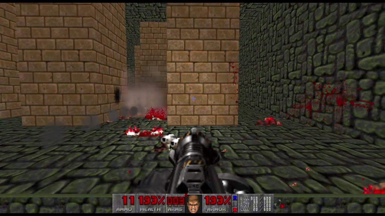 Brutal Doom 2 - Master Levels - Pistol Start - Hard Realism - Trapped on Titan (TTRAP.WAD, level 11)