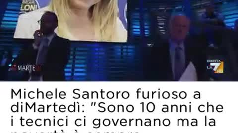 “ANCHE UNO NOTORIAMENTE SCHIERATO, COME E' **MICHELE SANTORO, CAPISCE CHE NON SI PUO’ PRENDERE PER IL CULO PIU’ A LUNGO IL POPOLO ITALIANO!!”😇💖👍