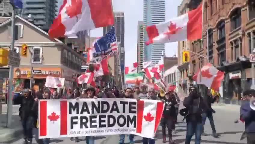 Toronto Canada Anti-Mandate March for Freedom 💣🔥👊