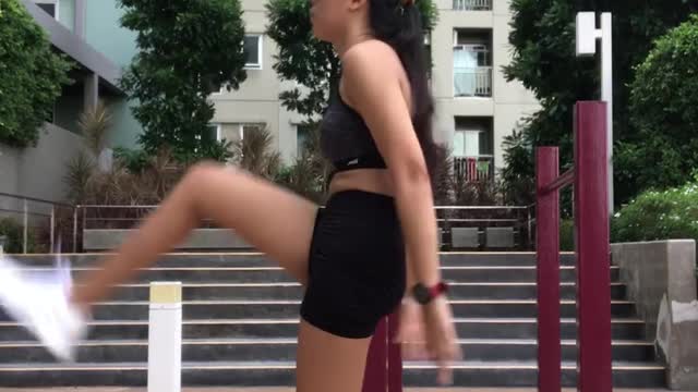 Girls exercise