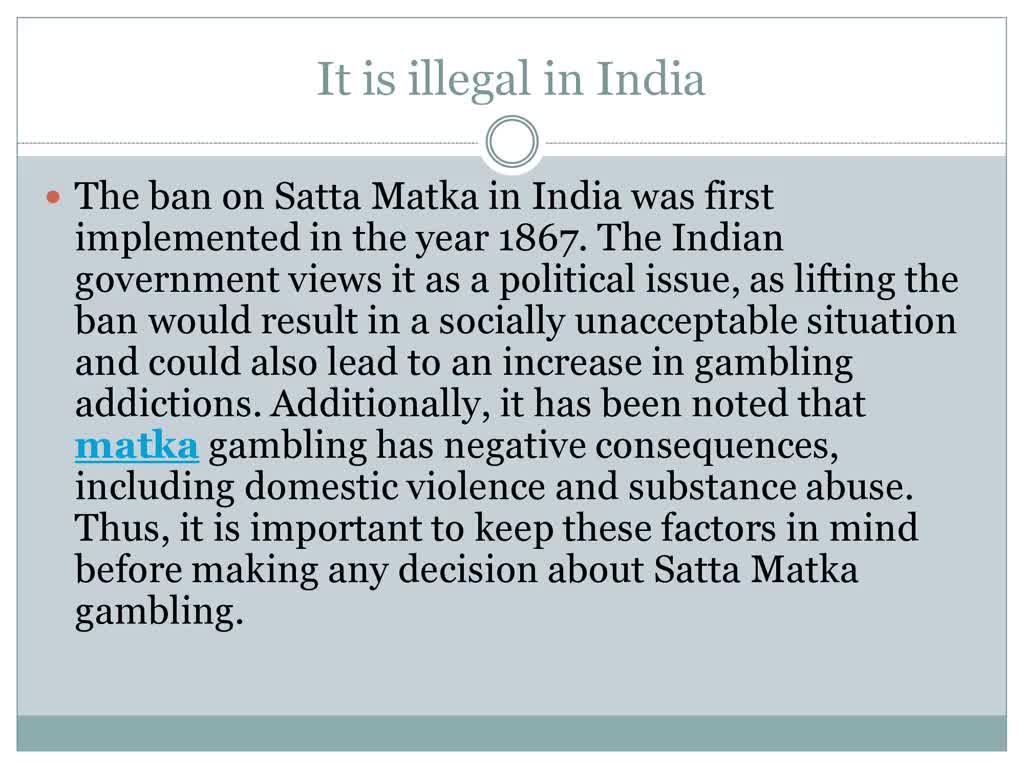 Satta Matka - A Game of Chance