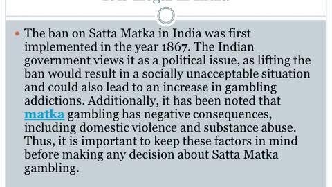 Satta Matka - A Game of Chance