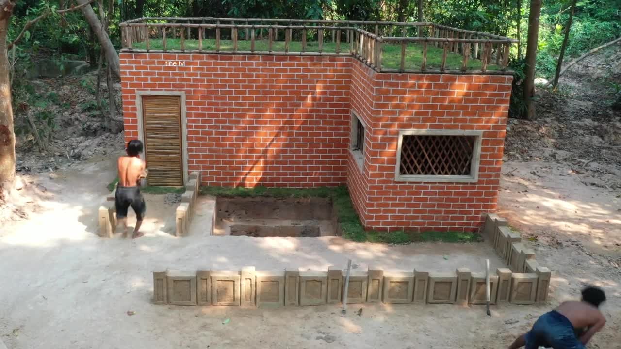 [ Full Video ] 69Days Building Underground House And Swimming Pool with Decoration Room,,