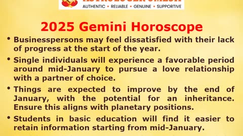 2025 Gemini Horoscope