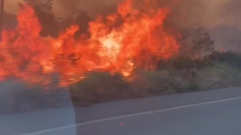 Fire Flairs along Brazilian Highway