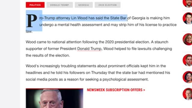 Lin Wood Burns Georgia State Bar!