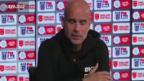 Pep Guardiola confirms Aymeric Laporte sustained a knee injury.