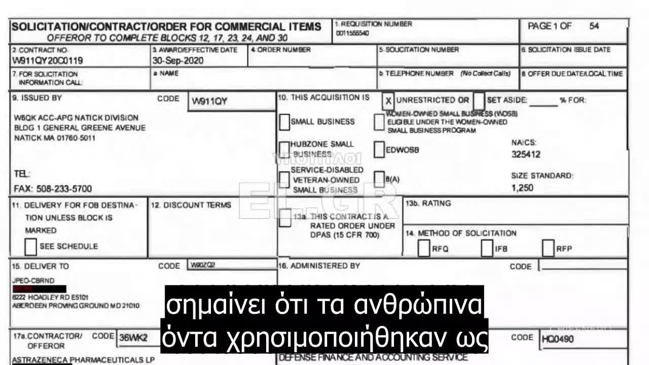 Νέα έγγραφα του FOIA αποκαλύπτουν ότι η πανδημία του COVID ήταν μια επιχείρηση του Υπουργείου Άμυνας