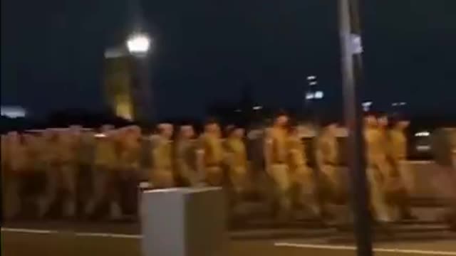 British army last night on Tower Bridge