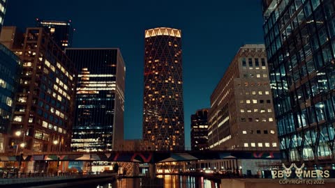 15 JUNE 2022 - CANARY WHARF LONDON SUNSET EARLY EVENING