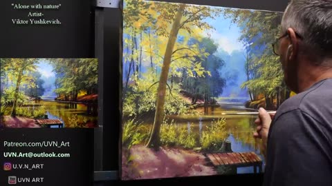 _Alone with nature_ Acrylic. Artist-Viktor Yushkevich.