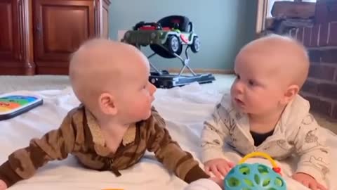 Funny Twin's Babies Video ❤️ funny video funniestvideo twins baby