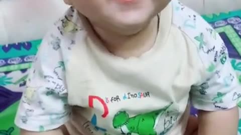 cute baby laughing