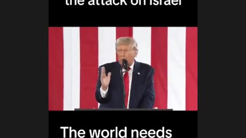 Trump On The Attack Of Israel