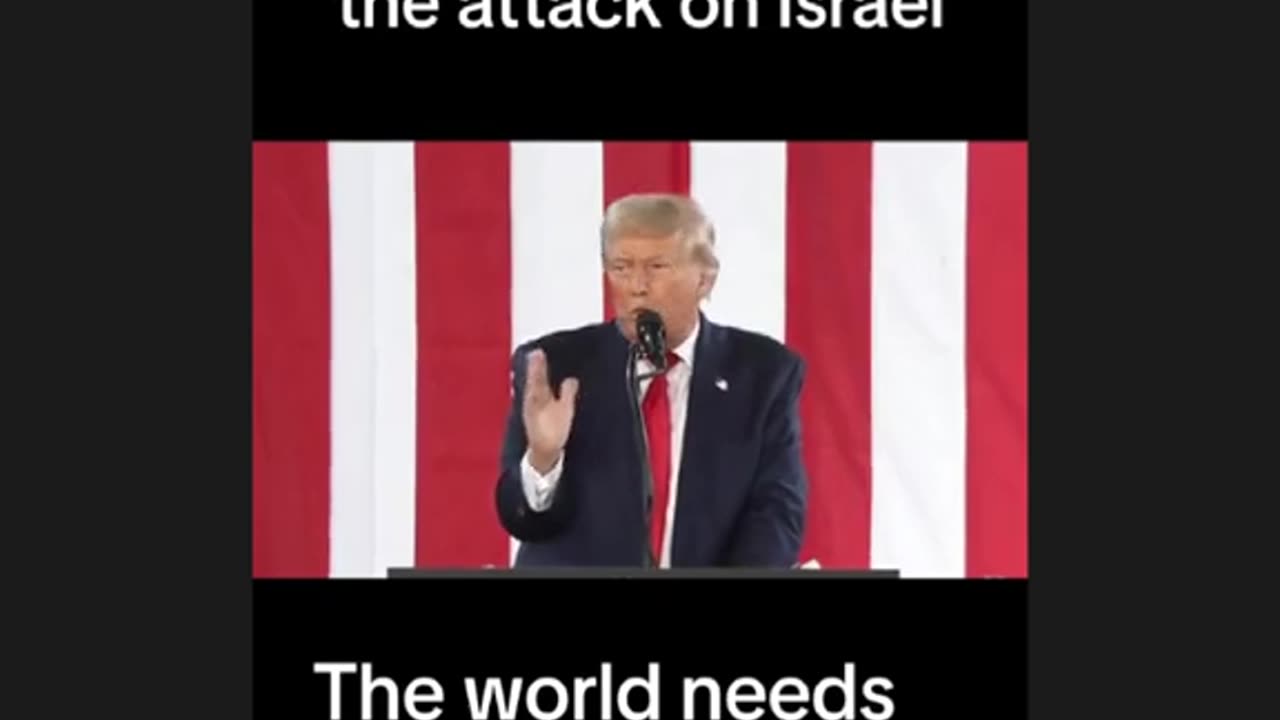 Trump On The Attack Of Israel